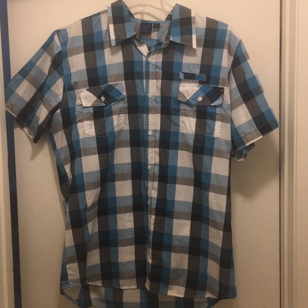 Plaid button down shirt